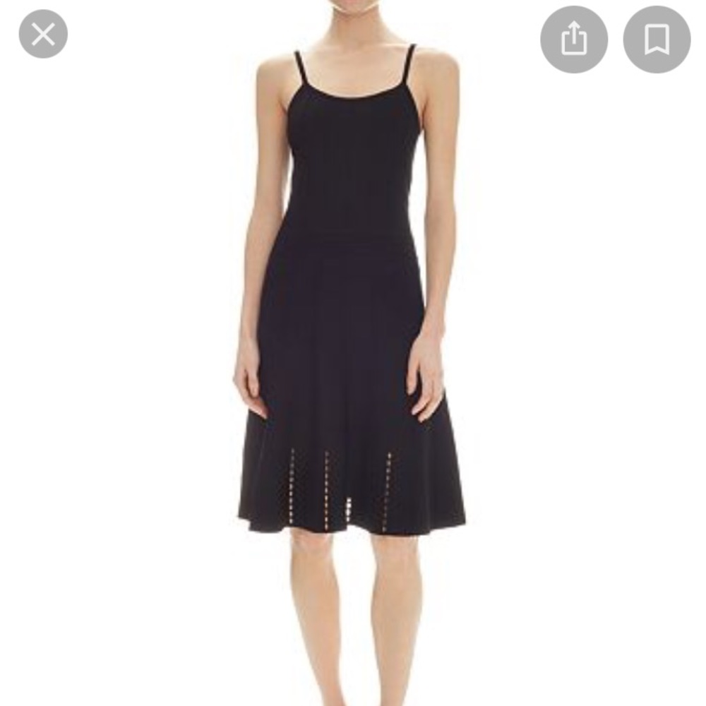 Sandro Black Spaghetti-Strap A-Line Dress